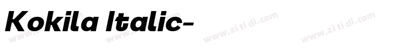 Kokila Italic字体转换